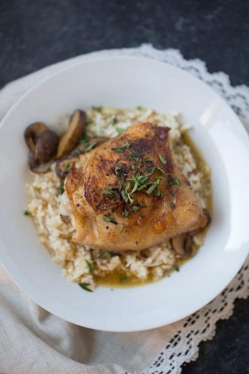 Chicken and Mushroom Cauliflower Rice