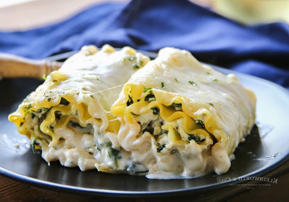 Chicken and Spinach Lasagna Roll-Ups