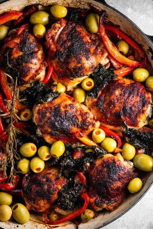 Chicken with Spanish Olives and Chilies