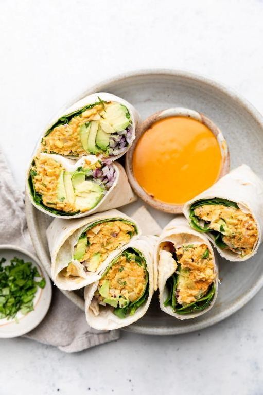 Chickpea and Avocado Salad Wraps