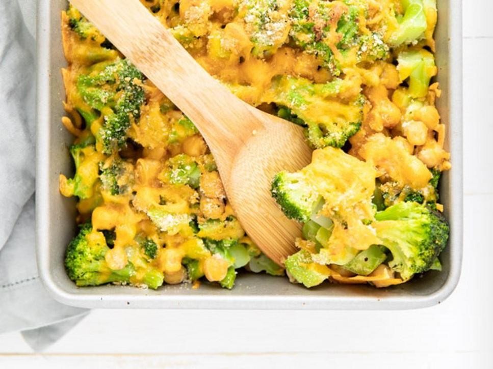 Chickpea and Broccoli Cheese Casserole