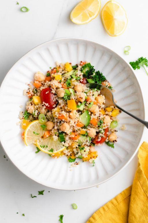 Chickpea and Quinoa Salad with Lemon Vinaigrette