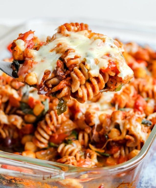 Chickpea and Tomato Protein Pasta Bake