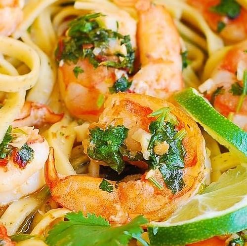 Chili Lime Low Sodium Shrimp Fettuccine