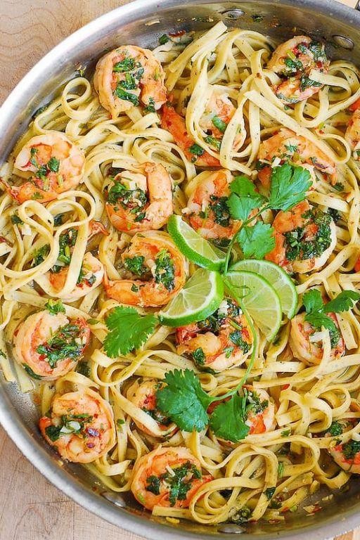 Chili Lime Shrimp Fettuccine