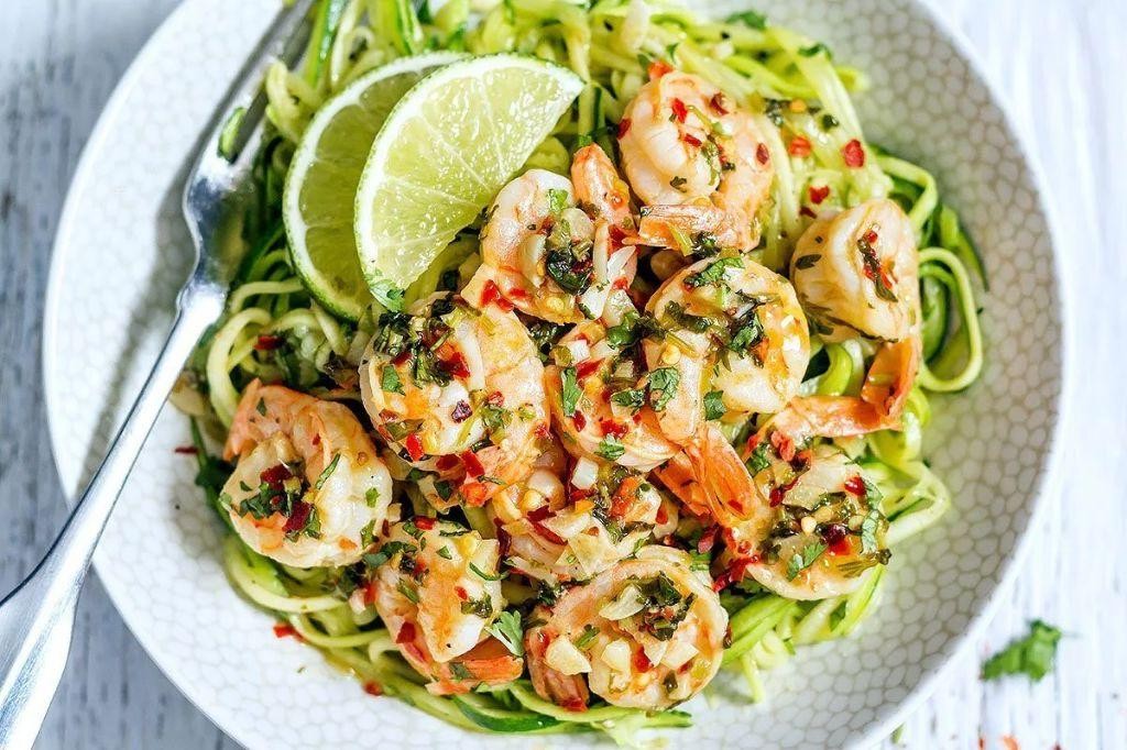 Chili Lime Shrimp and Zucchini Noodles