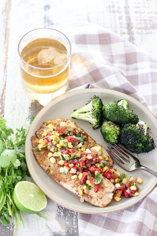 Chili Lime Tilapia with Skillet Corn