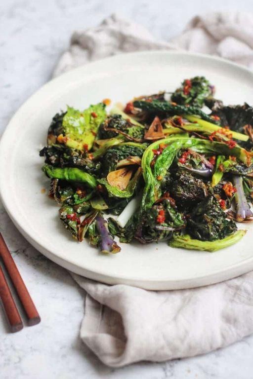 Chili Oil Sautéed Greens