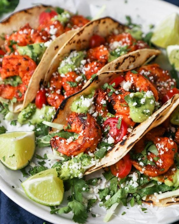 Chili-Lime Broiled Shrimp Tacos