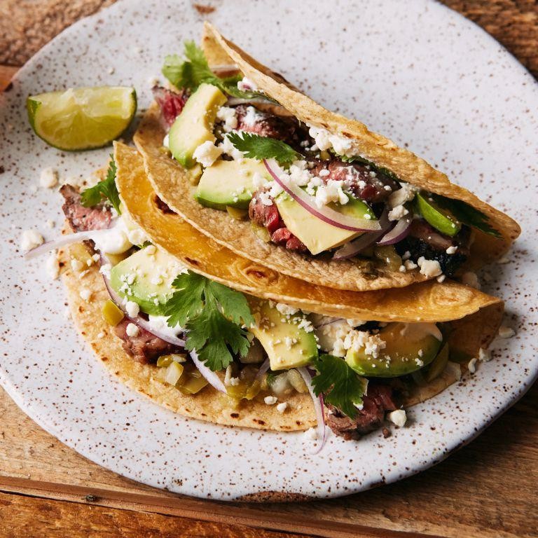 Chili-Lime Marinated Skirt Steak Tacos