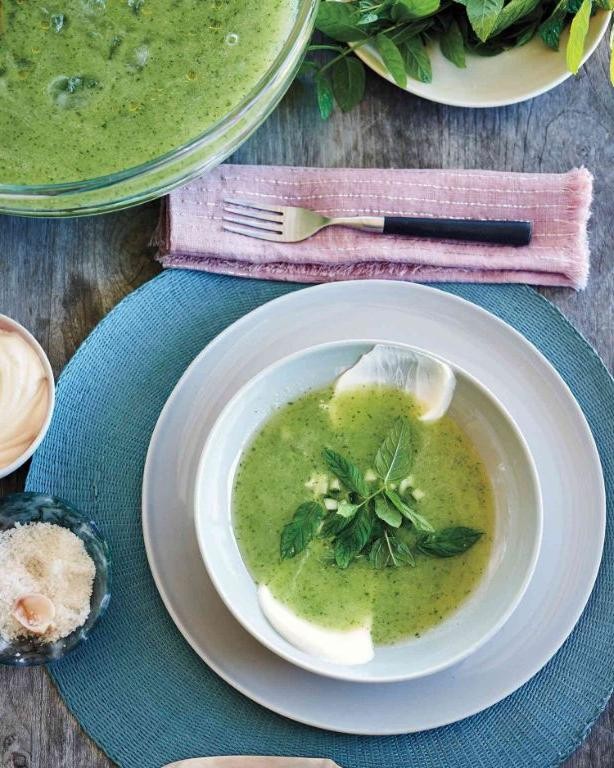 Chilled Cucumber Soup with Mint