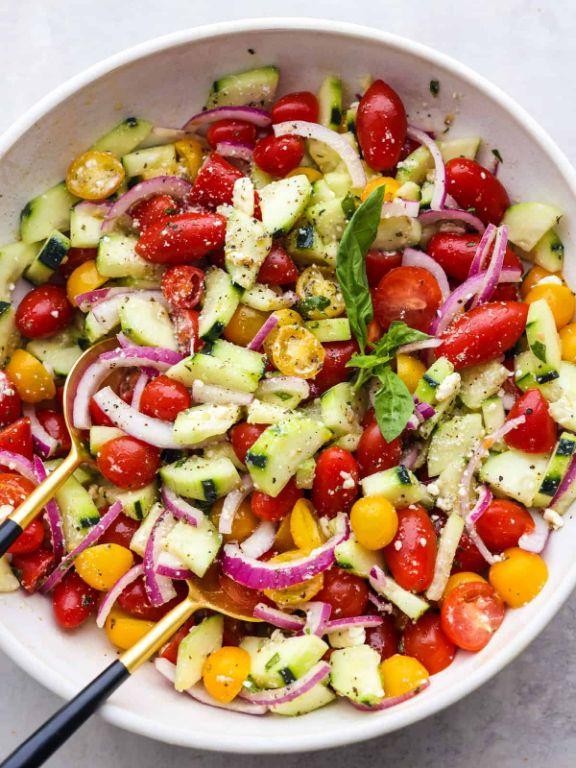 Chilled Cucumber and Tomato Salad