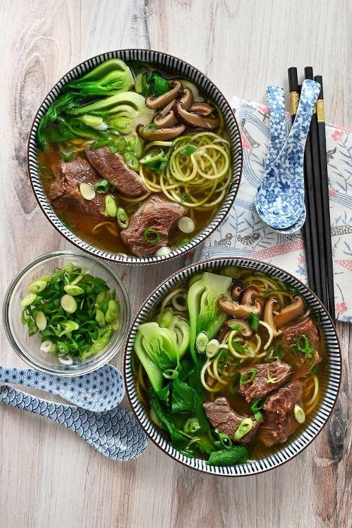 Chinese Bok Choy and Beef Noodle Soup