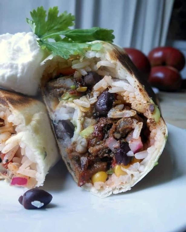 Chipotle Beef and Black Bean Burrito