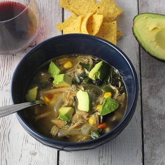 Chipotle Black Bean Soup with Avocado