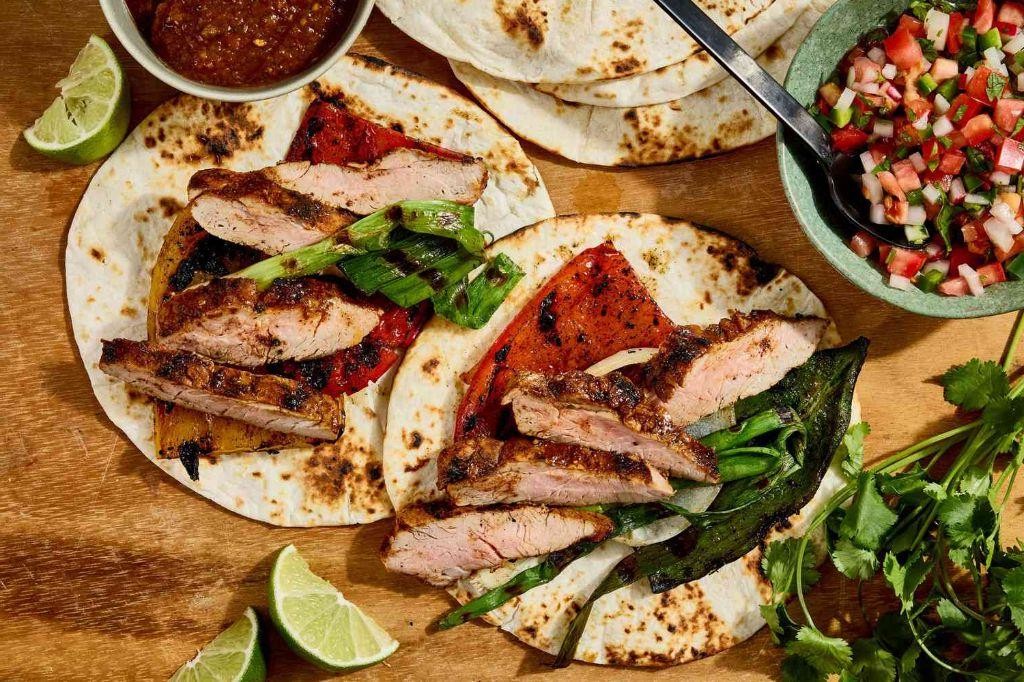 Chipotle Lime Grilled Pork Tenderloin Fajitas
