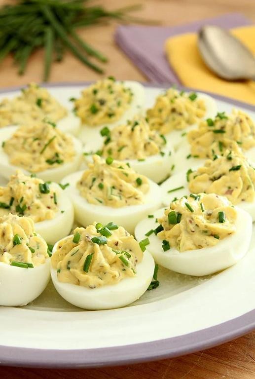 Chive Deviled Eggs