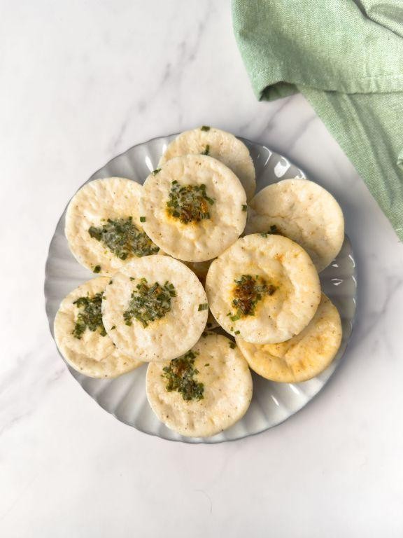 Chive and Herb Egg White Bites