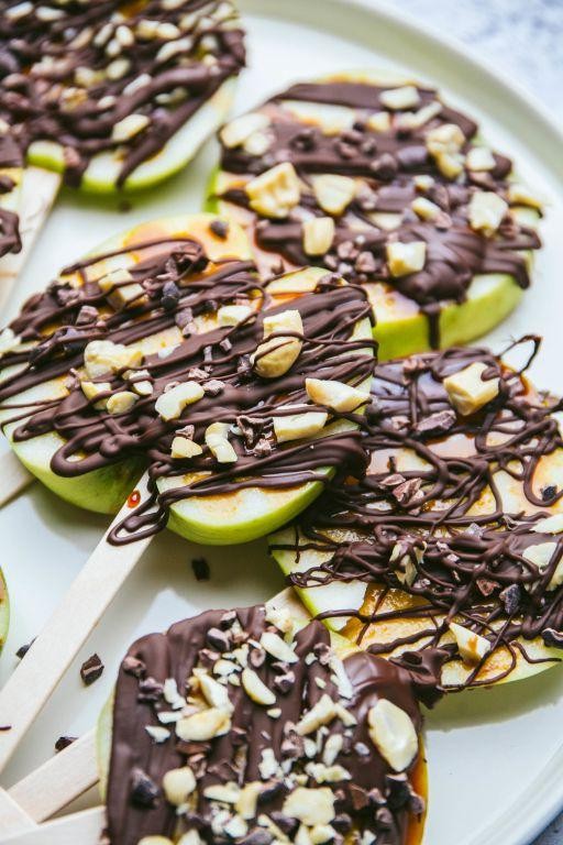 Chocolate Coated Dehydrated Apple Strips