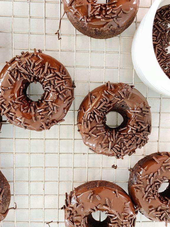 Chocolate Dipped Potato Doughnuts