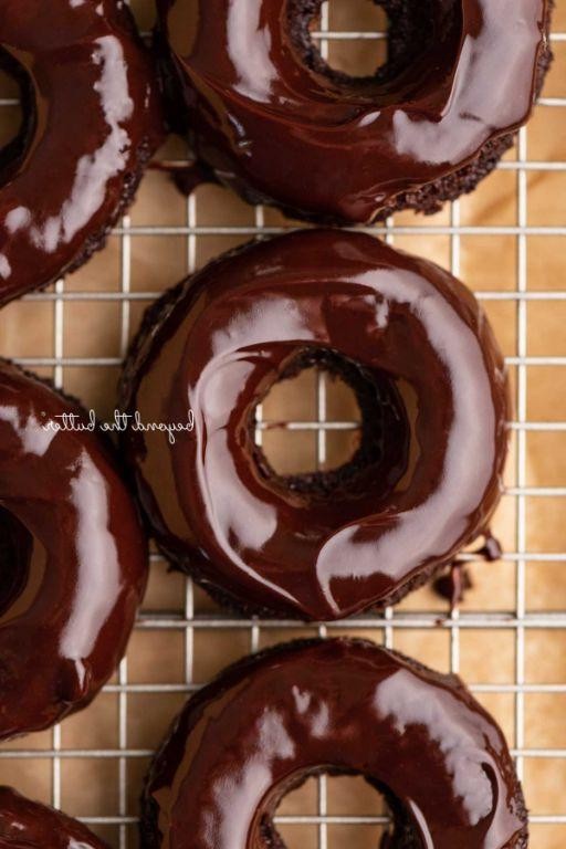 Chocolate Ganache Glazed Donuts