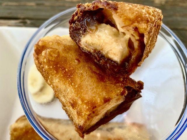 Chocolate Hazelnut Banana Egg Rolls