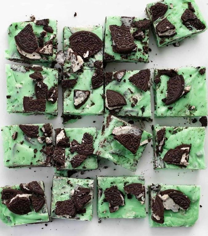 Chocolate Mint Oreo Refrigerator Fudge