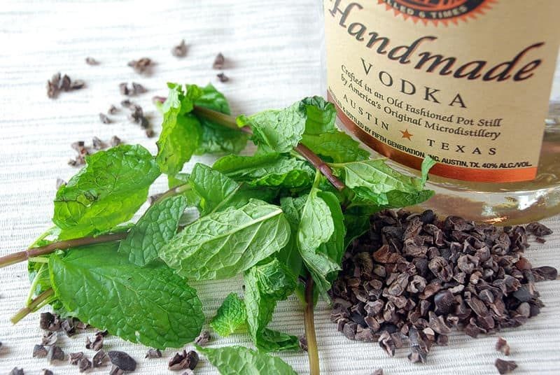 Chocolate Mint Vodka Infusion