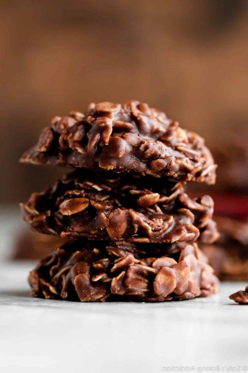 Chocolate Peanut Butter No-Bake Cookies