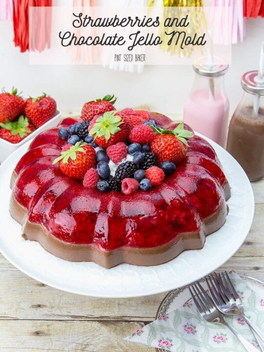 Chocolate Strawberry Jello Trifle