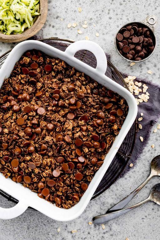 Chocolate Zucchini Baked Oatmeal
