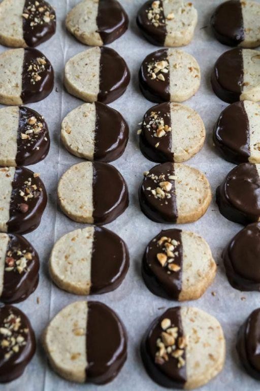 Chocolate-Dipped Filbert Cookies