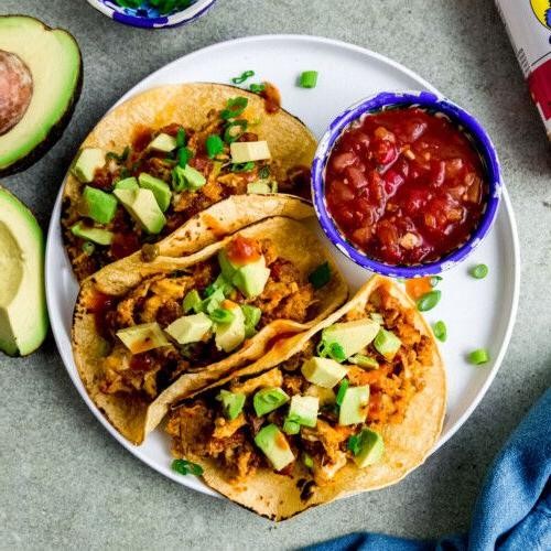 Chorizo Breakfast Tacos with Fresh Salsa