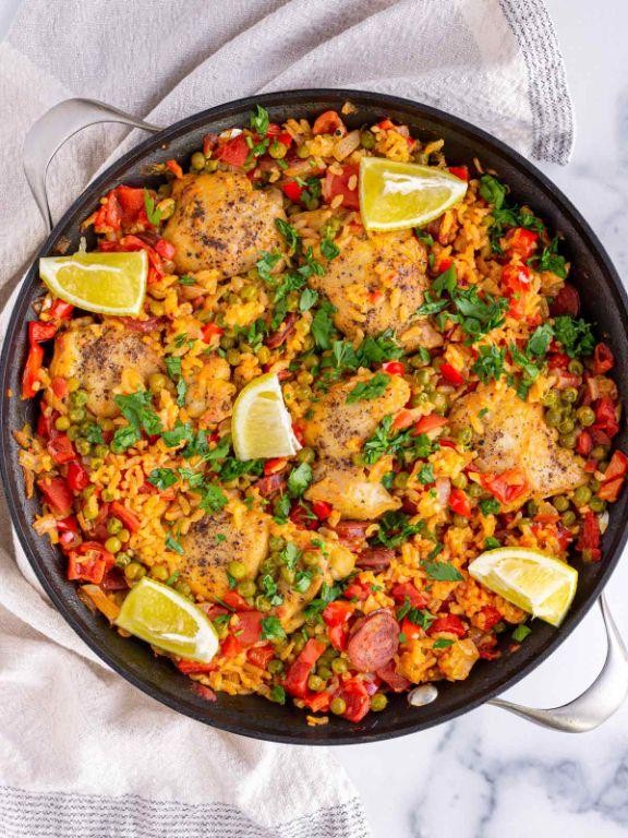 Chorizo and Chicken Thigh Paella