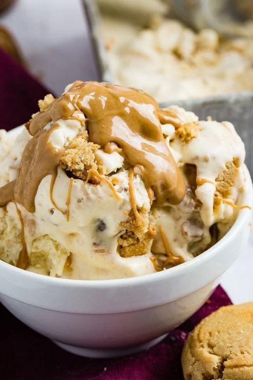 Chunky Peanut Butter Cookie Dough Ice Cream