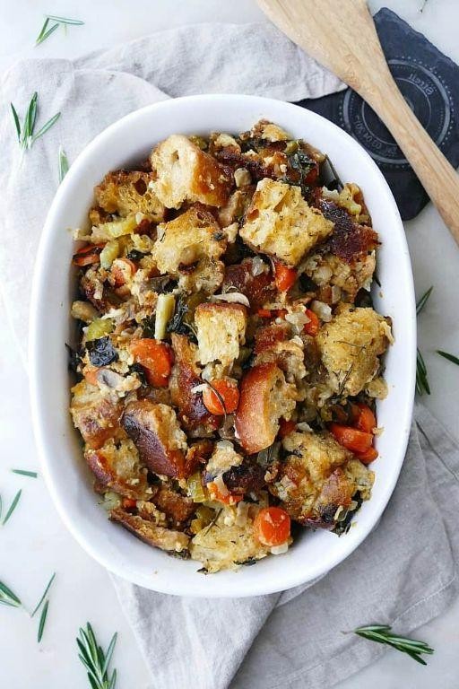 Chunky Veggie Crockpot Stuffing for Turkey