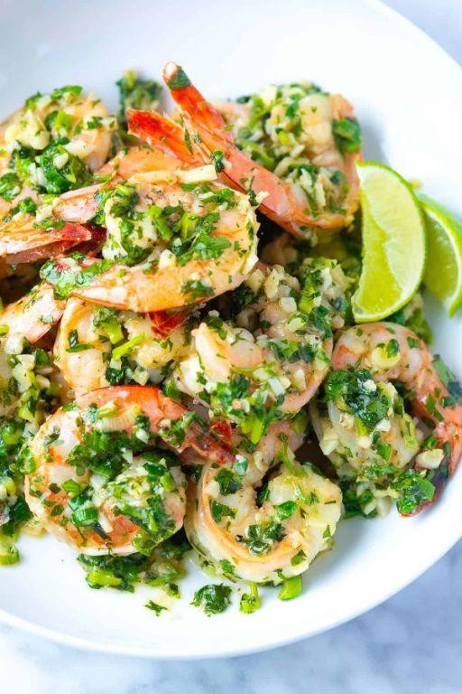 Cilantro Lemon Butter Shrimp