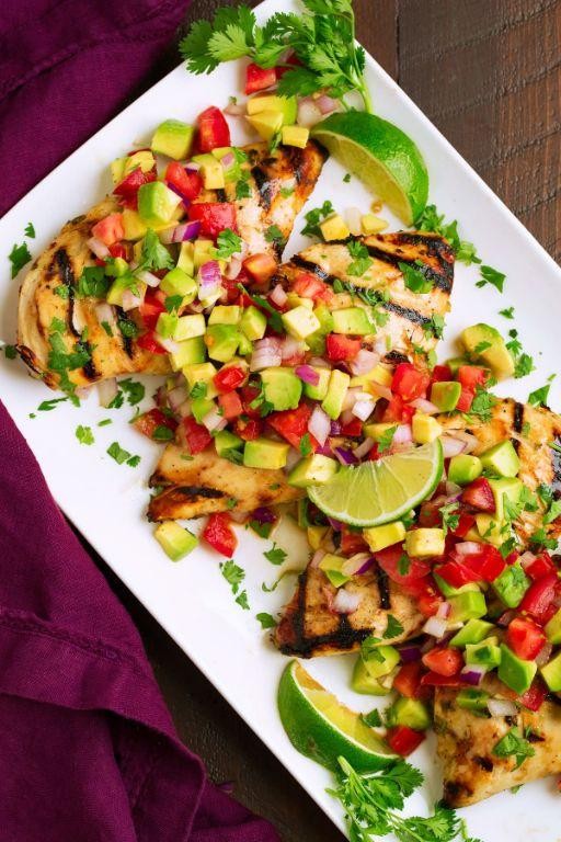 Cilantro Lime Chicken with Avocado Salsa