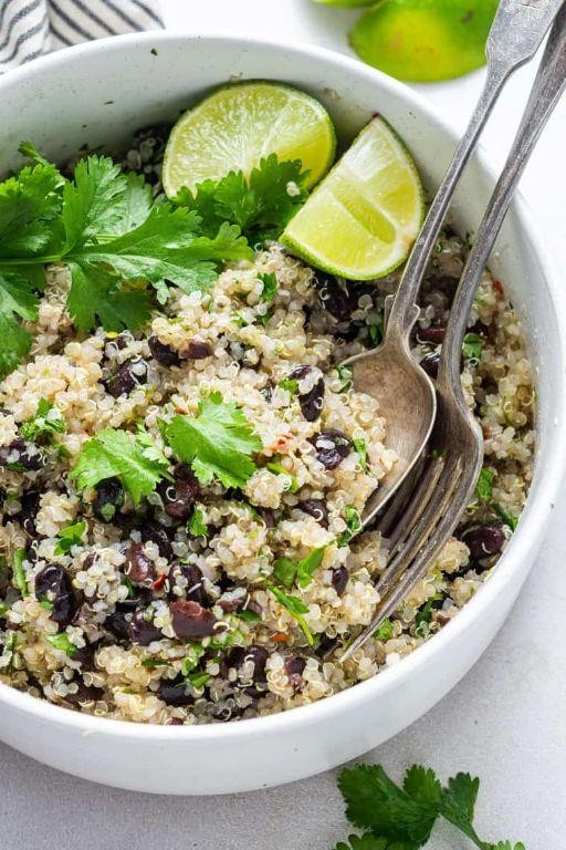 Cilantro Lime Quinoa and Black Beans