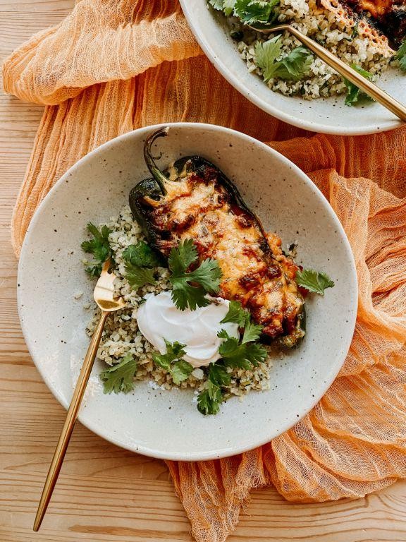 Cilantro Lime Rice with Poblano Peppers