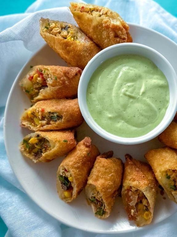 Cilantro Lime Southwestern Egg Rolls