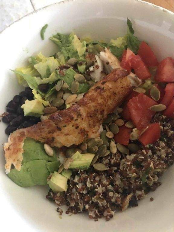 Cilantro Lime Tilapia with Quinoa Pilaf