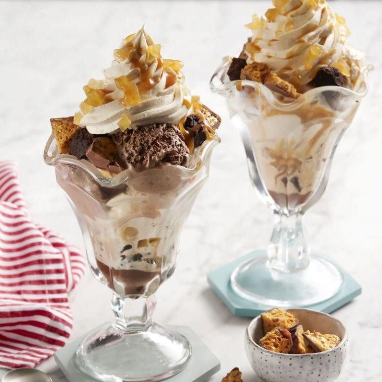 Cinnamon Ginger Syrup Ice Cream Sundae