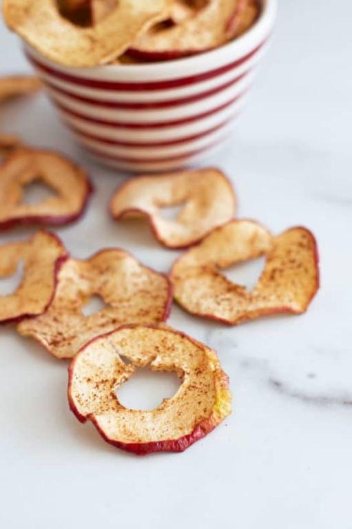 Cinnamon Sugar Dehydrated Apple Rings