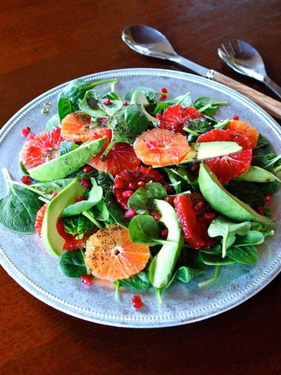 Citrus Avocado Tossed Salad with Poppy Seed Dressing
