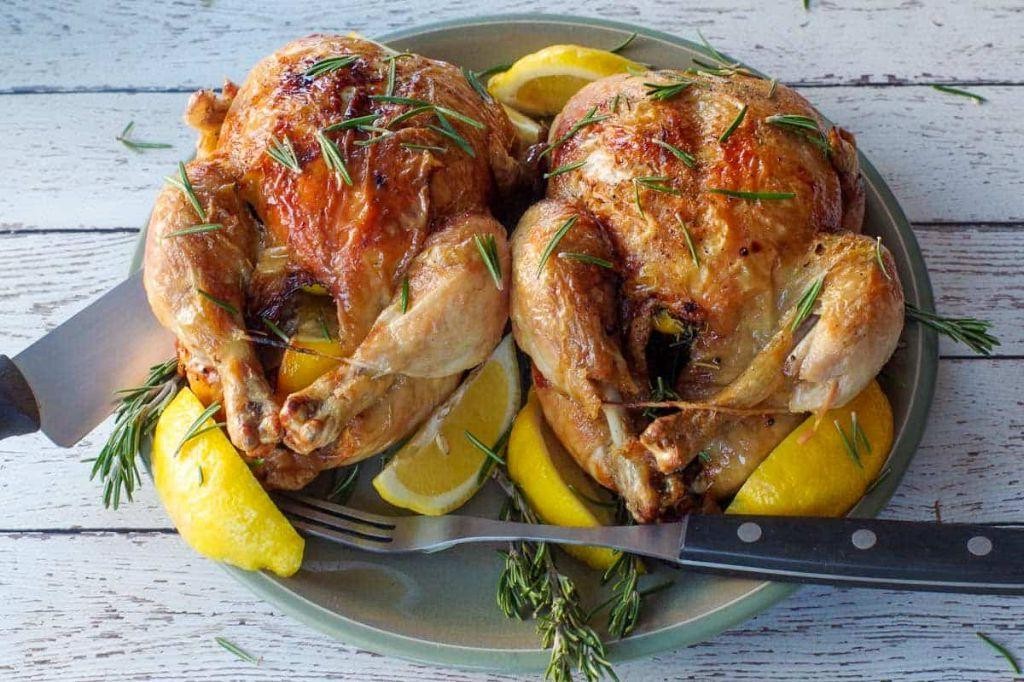 Citrus and Garlic Air Fryer Roast Chicken