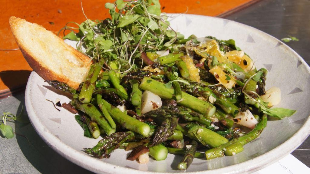 Citrus-Marinated Olive and Asparagus Salad