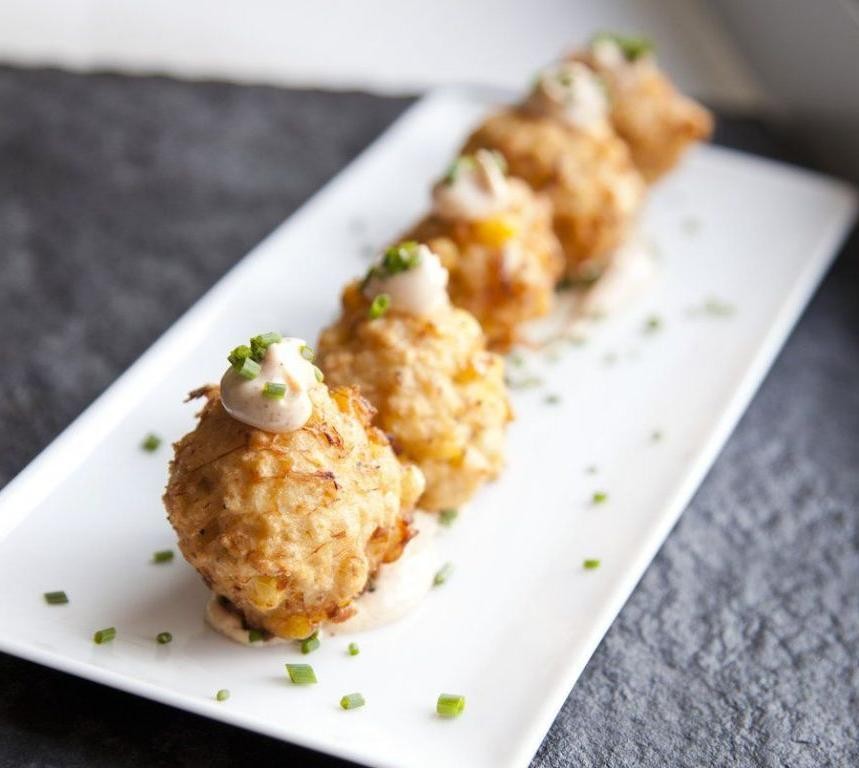 Clam and Corn Fritters with Aioli
