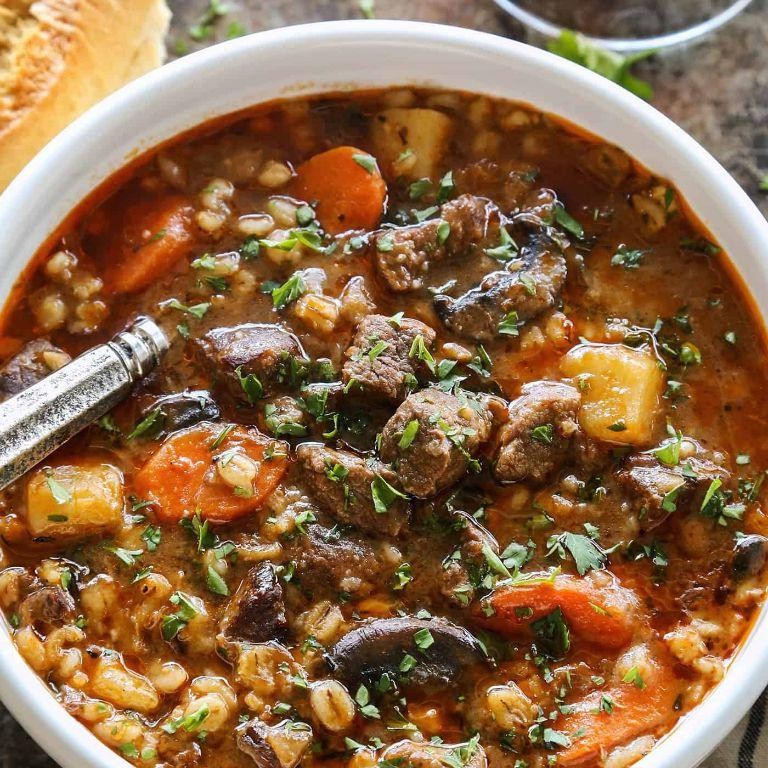 Classic Beef Barley Slow Cooker Delight