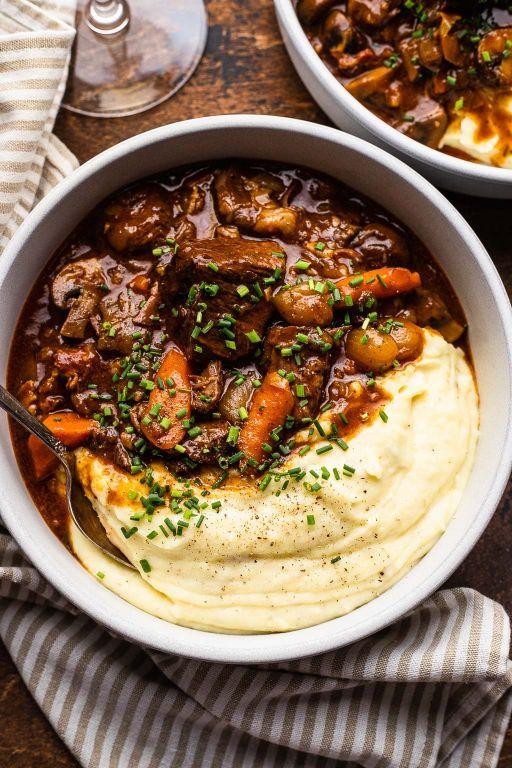 Classic Beef Bourguignon Stew